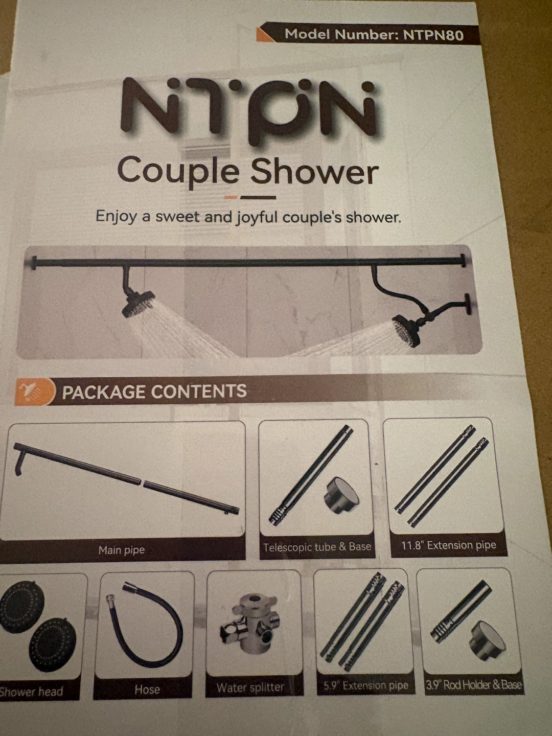 NTON Couple Shower System Model NTPN80
