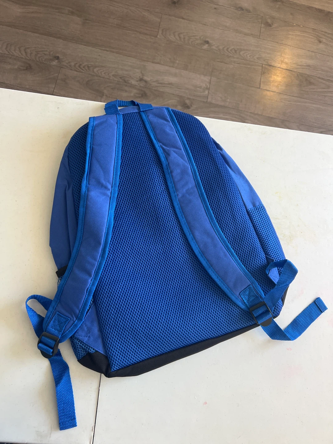 Blue mesh-detailed backpack - photo 2