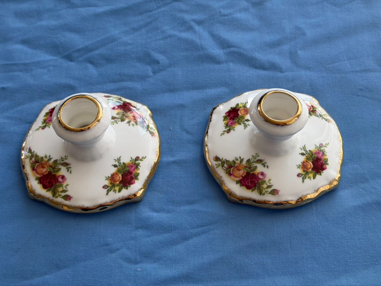 Royal Albert Old Country Roses Candlesticks (Pair)