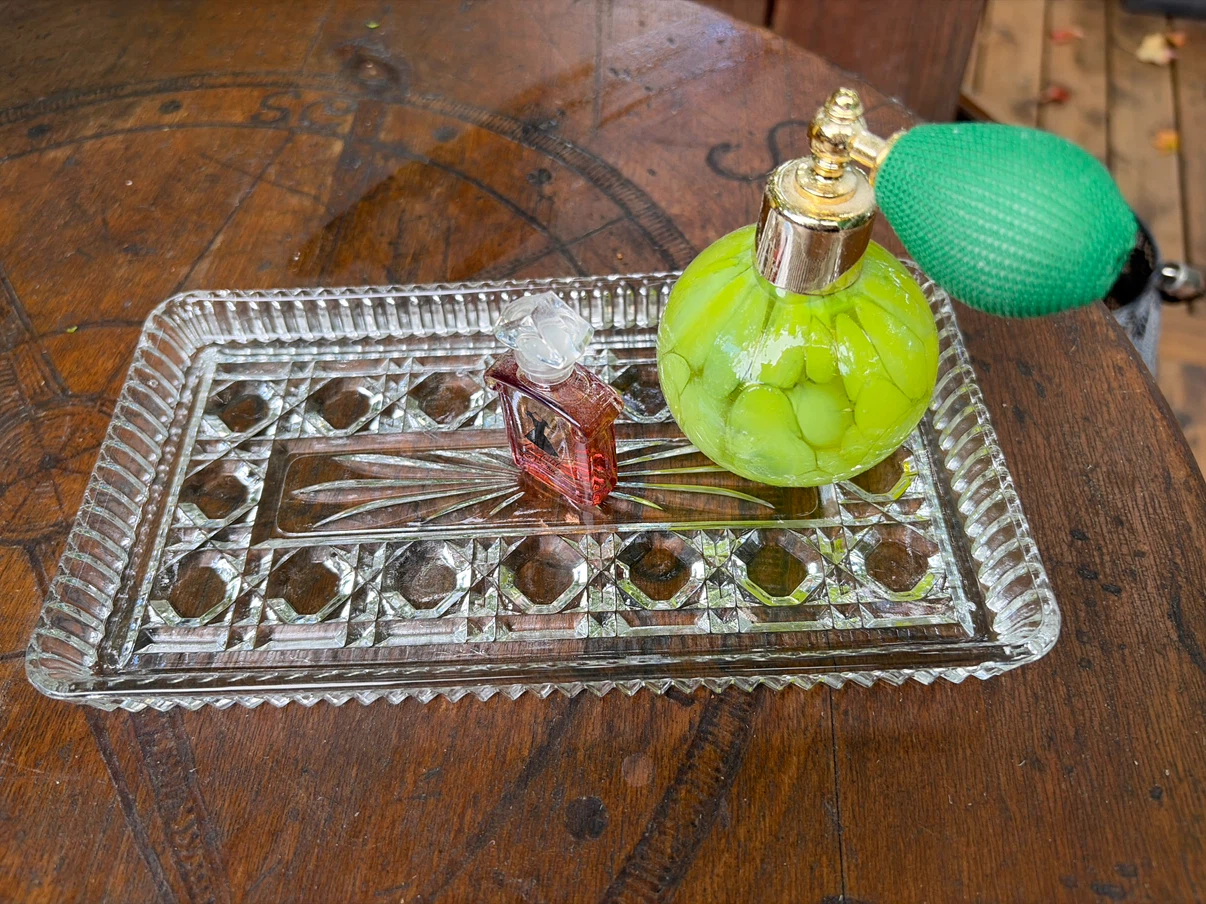 Vintage Dresser Tray Federal Pressed Cut Glass