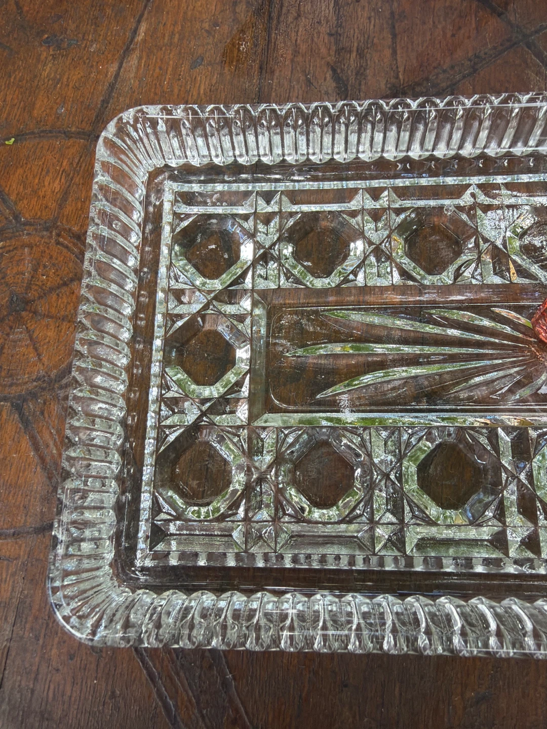 Vintage Dresser Tray Federal Pressed Cut Glass - photo 2