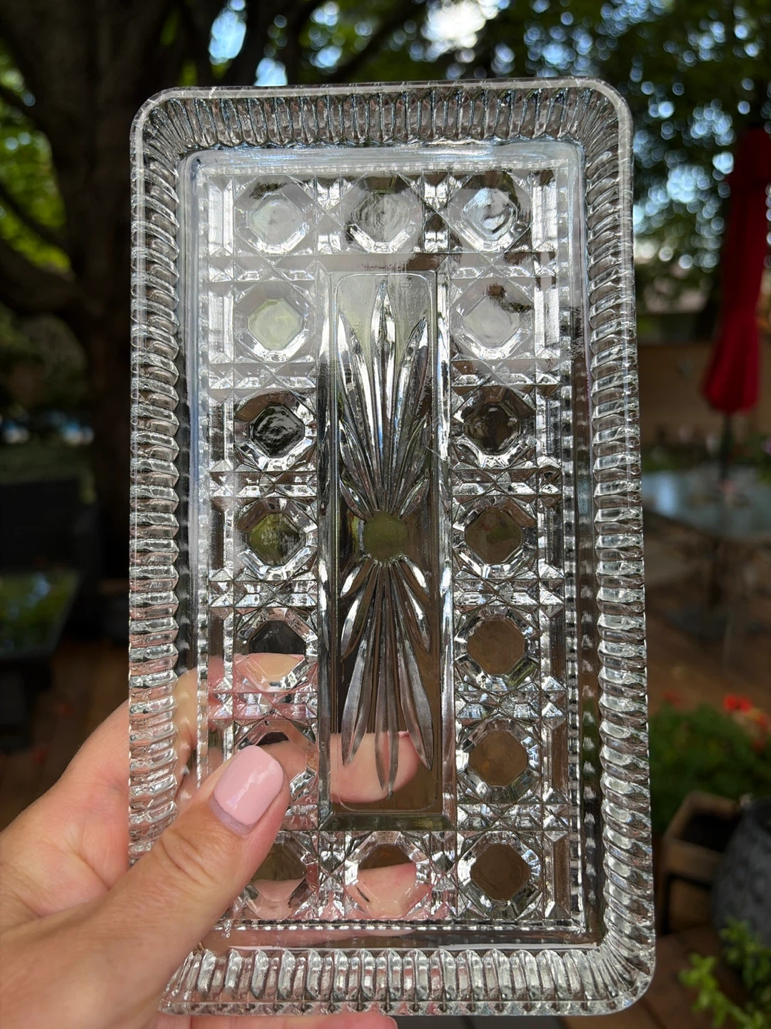 Vintage Dresser Tray Federal Pressed Cut Glass - photo 5