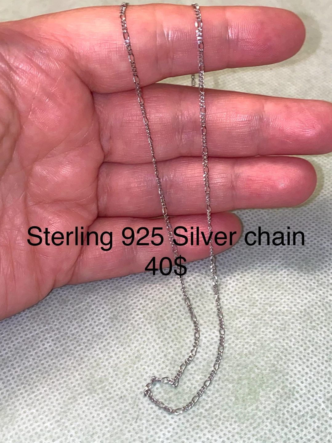 Sterling Silver 925 Figaro Chain
