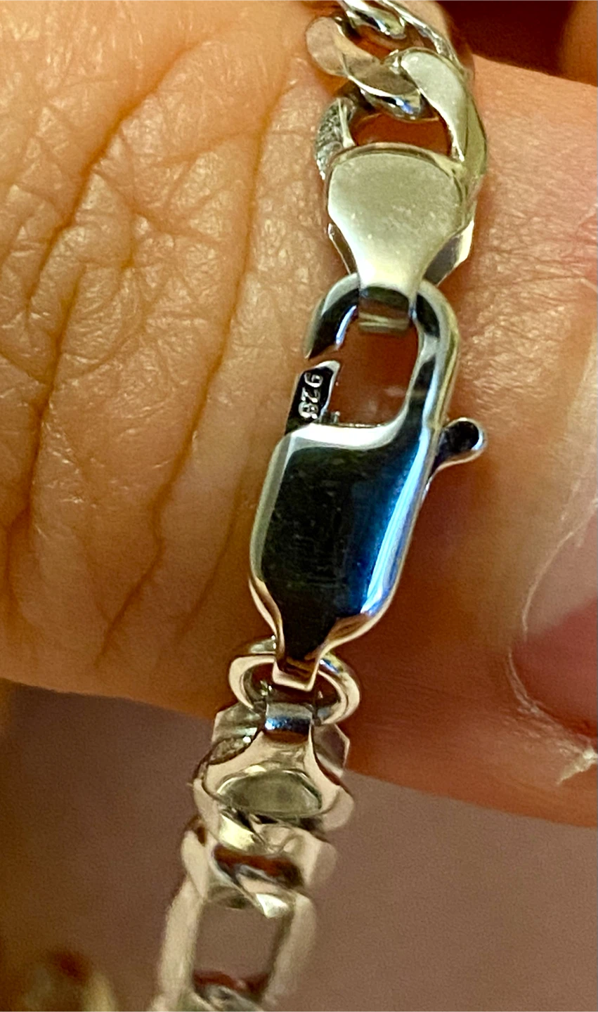 Italian Sterling Silver Massive Figaro Chain - photo 3