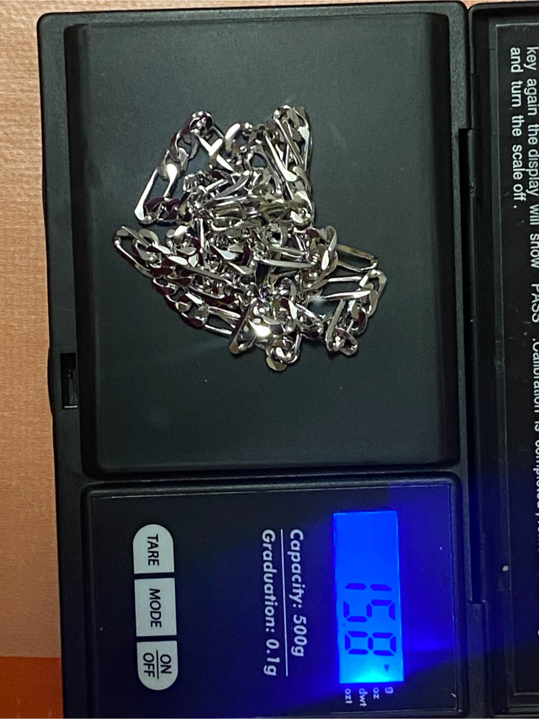 Italian Sterling Silver Massive Figaro Chain - photo 5