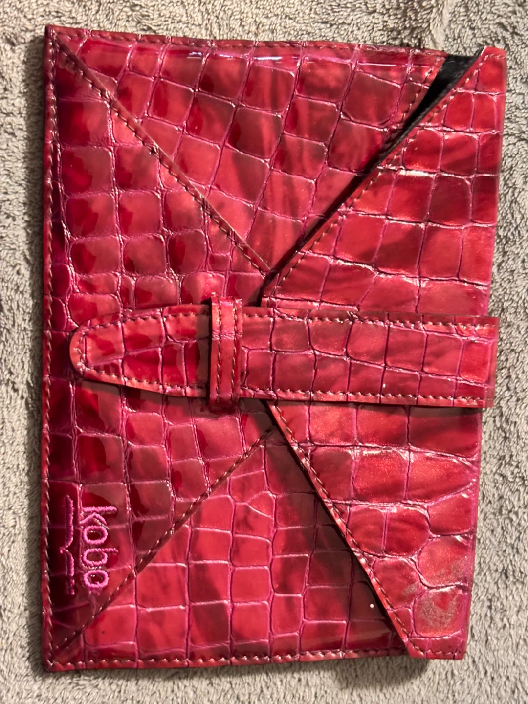 Kobo Pink Croc Embossed Folio Case