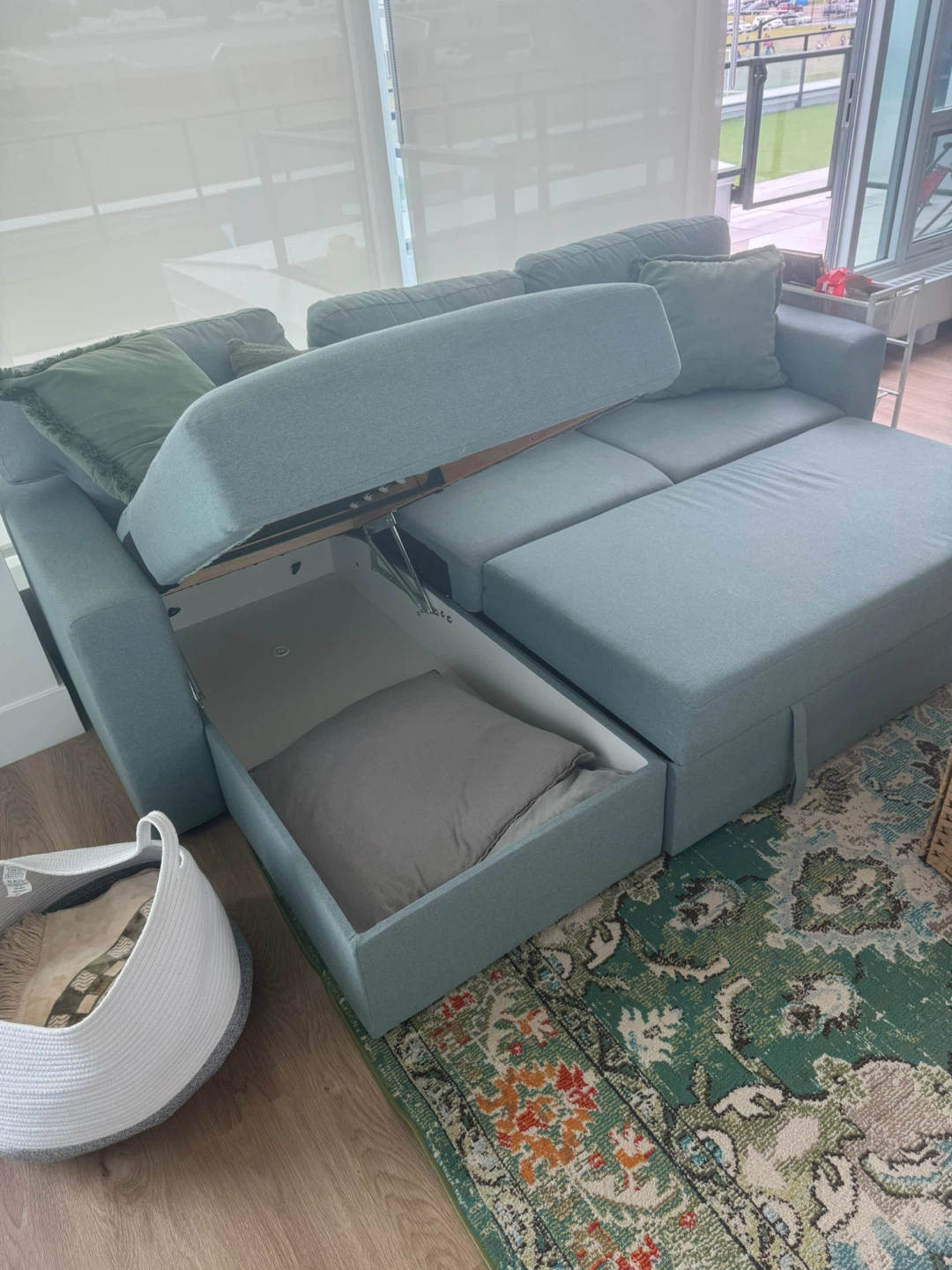 IKEA BÄRSLÖV 3-Seat Sofa-Bed with Chaise Lounge - photo 2