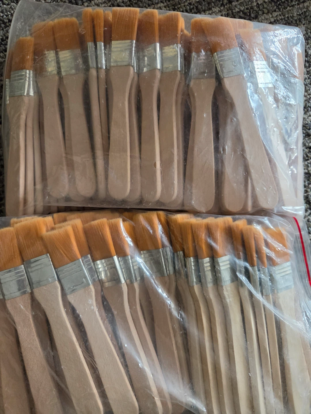 Wooden Flat Brushes (14cm) - 650 pcs