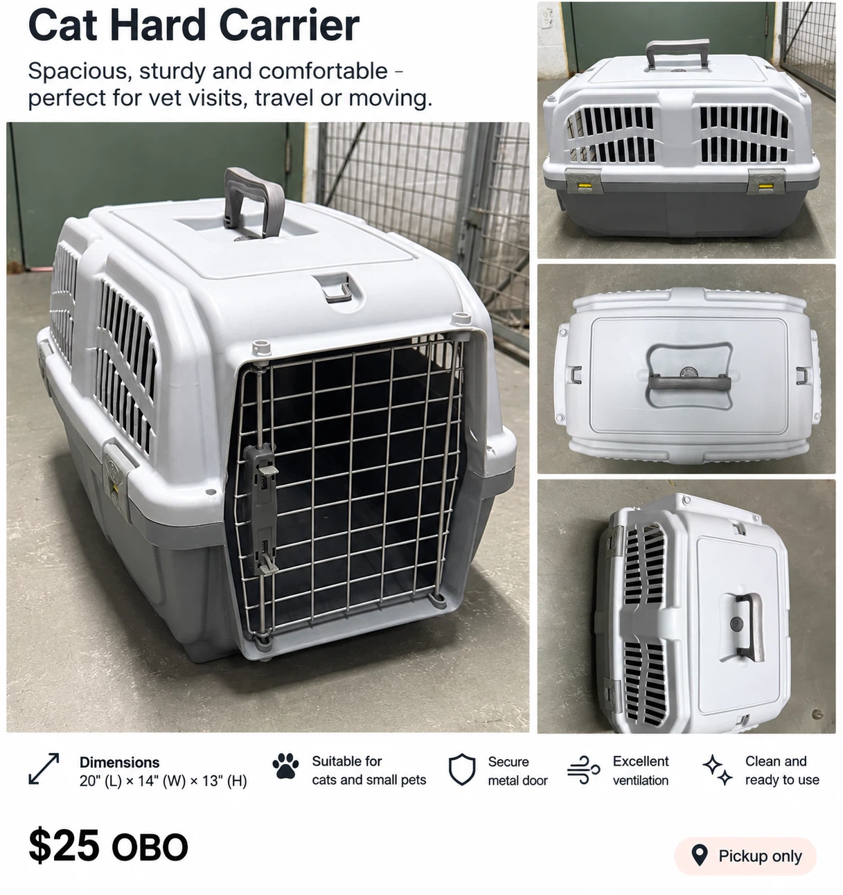 Grey Cat Hard Carrier