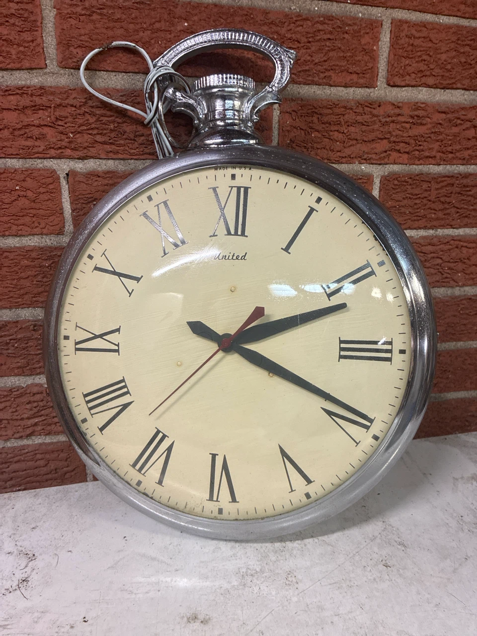 United Wall Clock with Roman Numerals