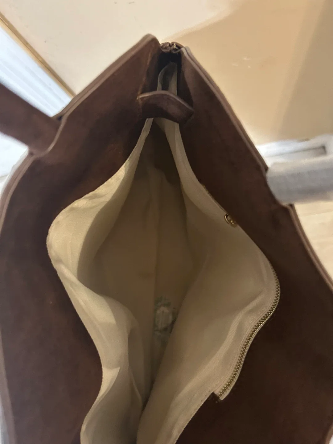 Brand New Brown Suede Tote Bag - photo 2