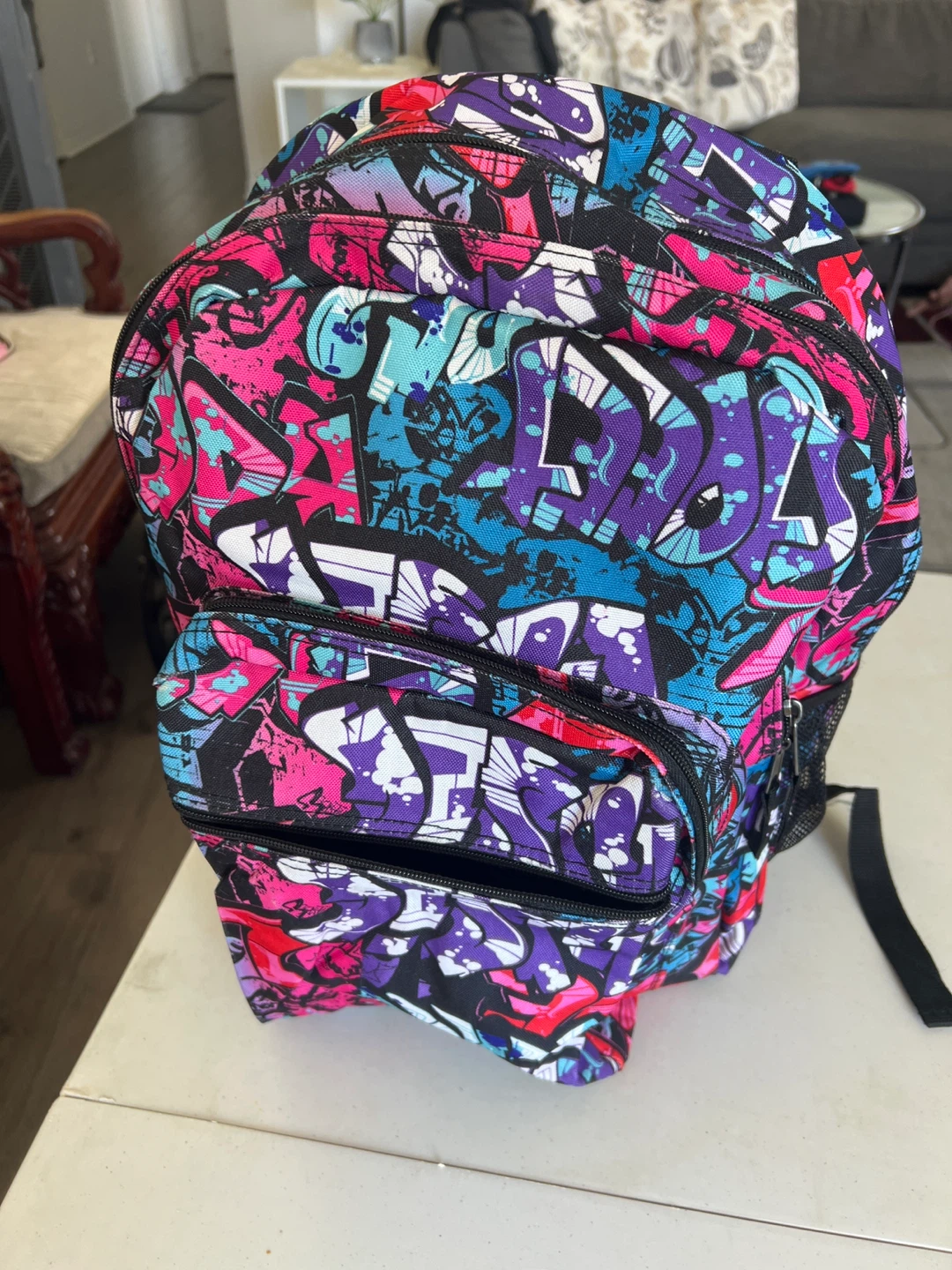 Graffiti Print Backpack