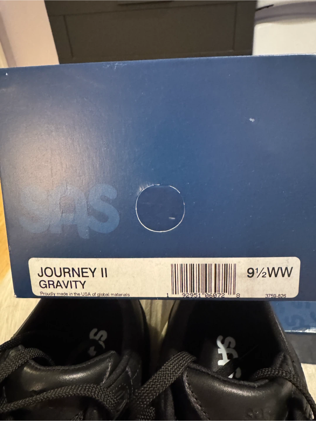 SAS Journey II Gravity Black Leather Shoes