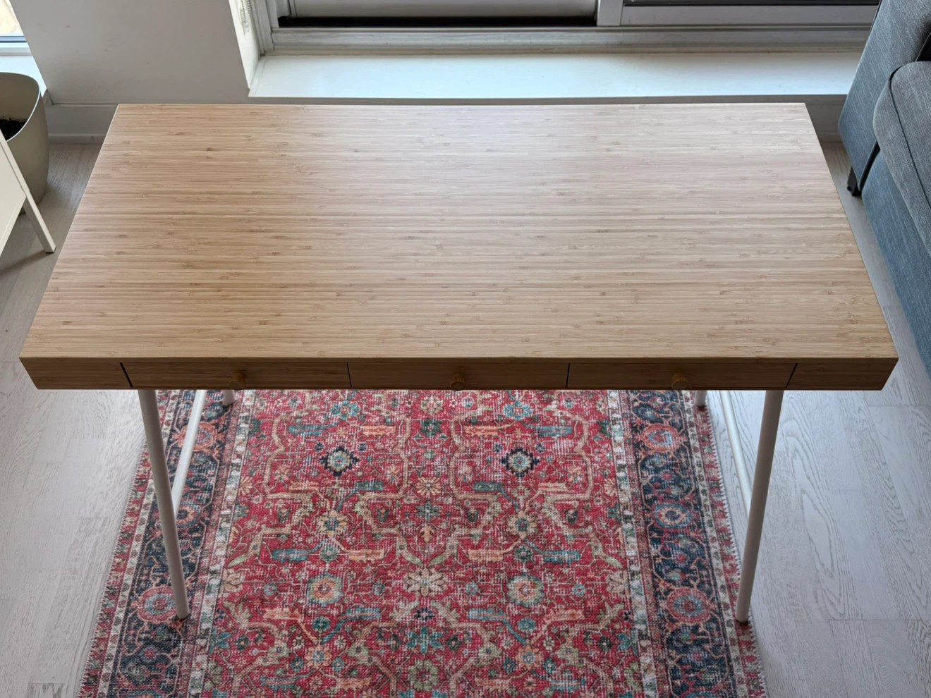 IKEA LILLÅSEN Bamboo Desk – Excellent Condition