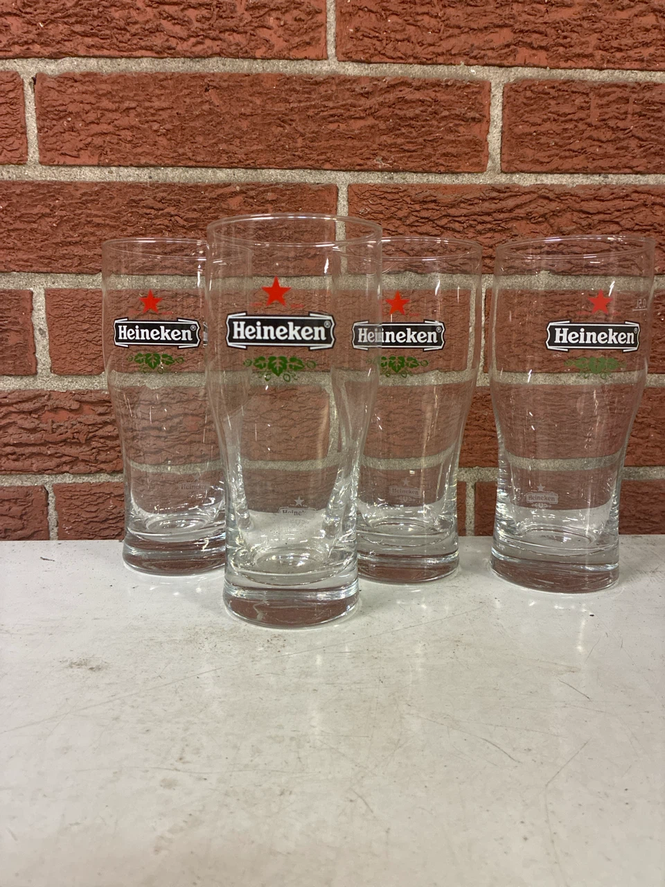 Heineken Beer Glasses Set of 4