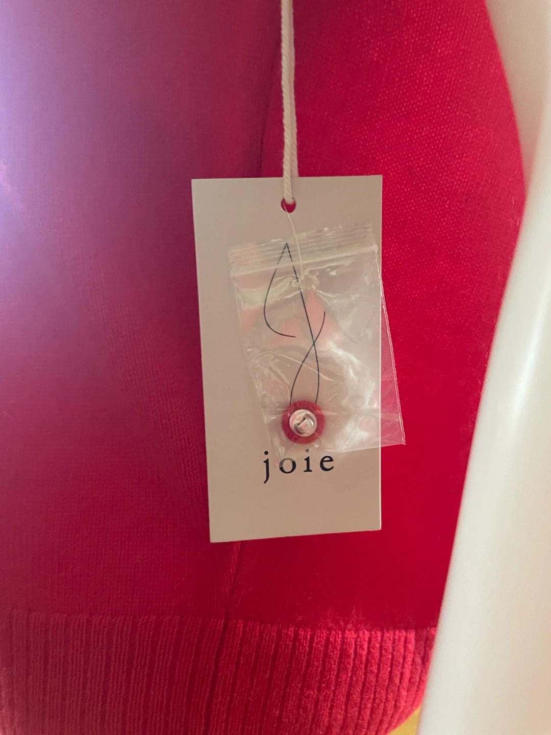 Joie 100% Cashmere Red Short Sleeve Cardigan - photo 4