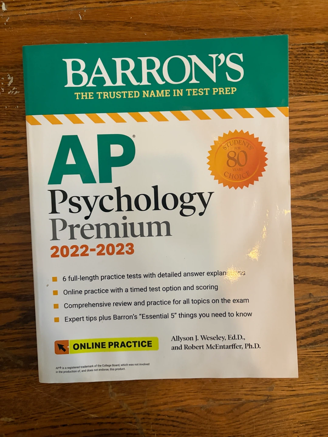 Barron's AP Psychology Premium Prep Book 2022-2023