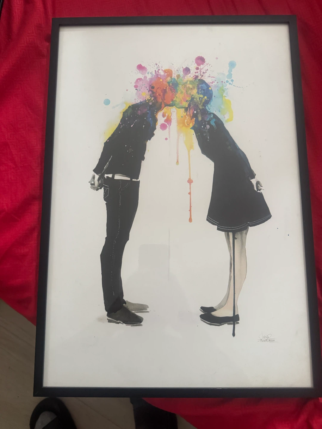 Framed "Explosion Kiss" Art Print