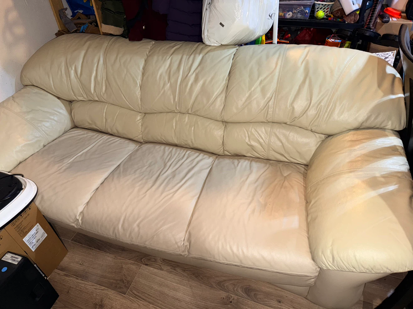 Cream 3 seater sofa