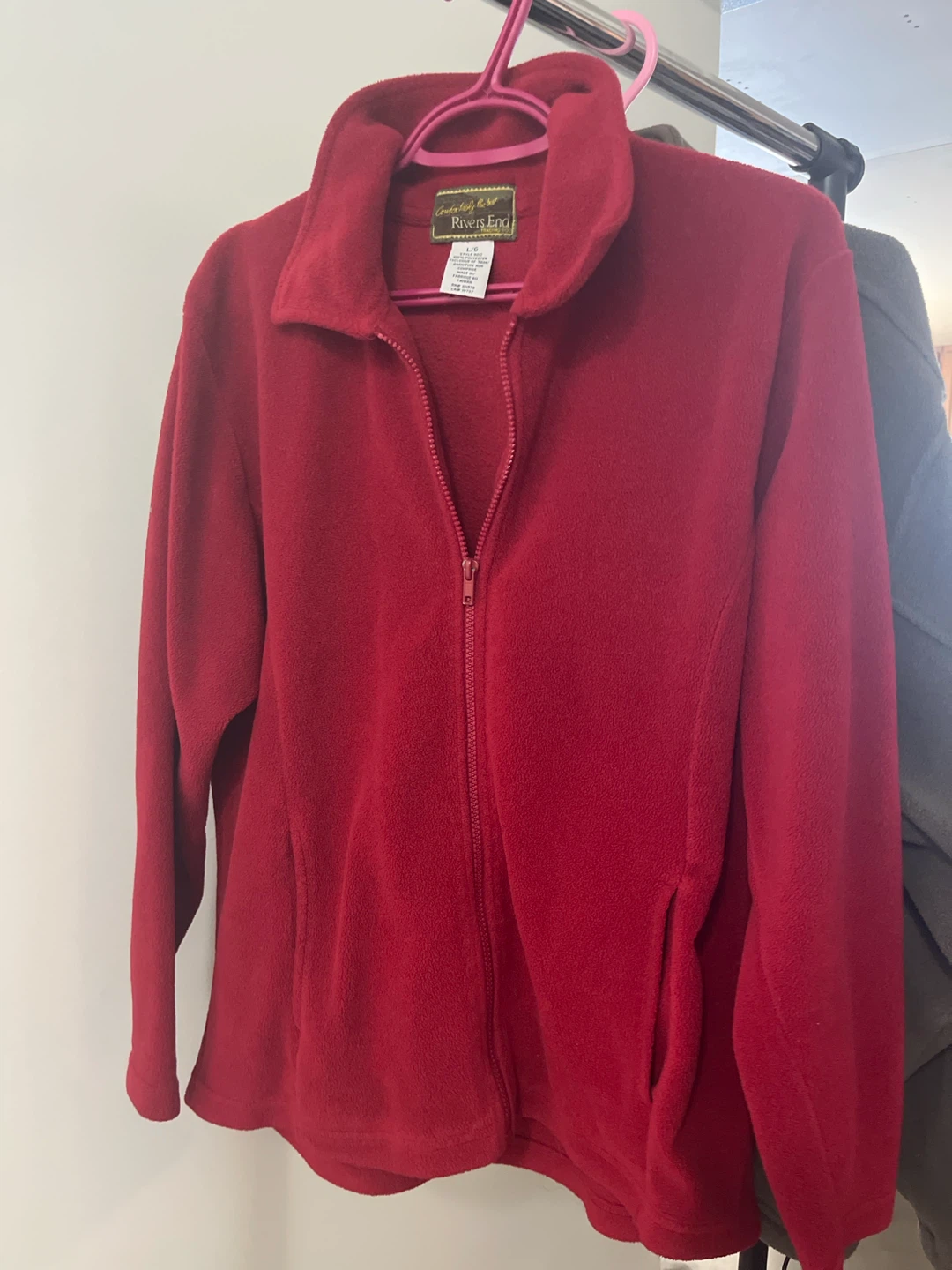 Rivers End Fleece Jacket - Red - Large