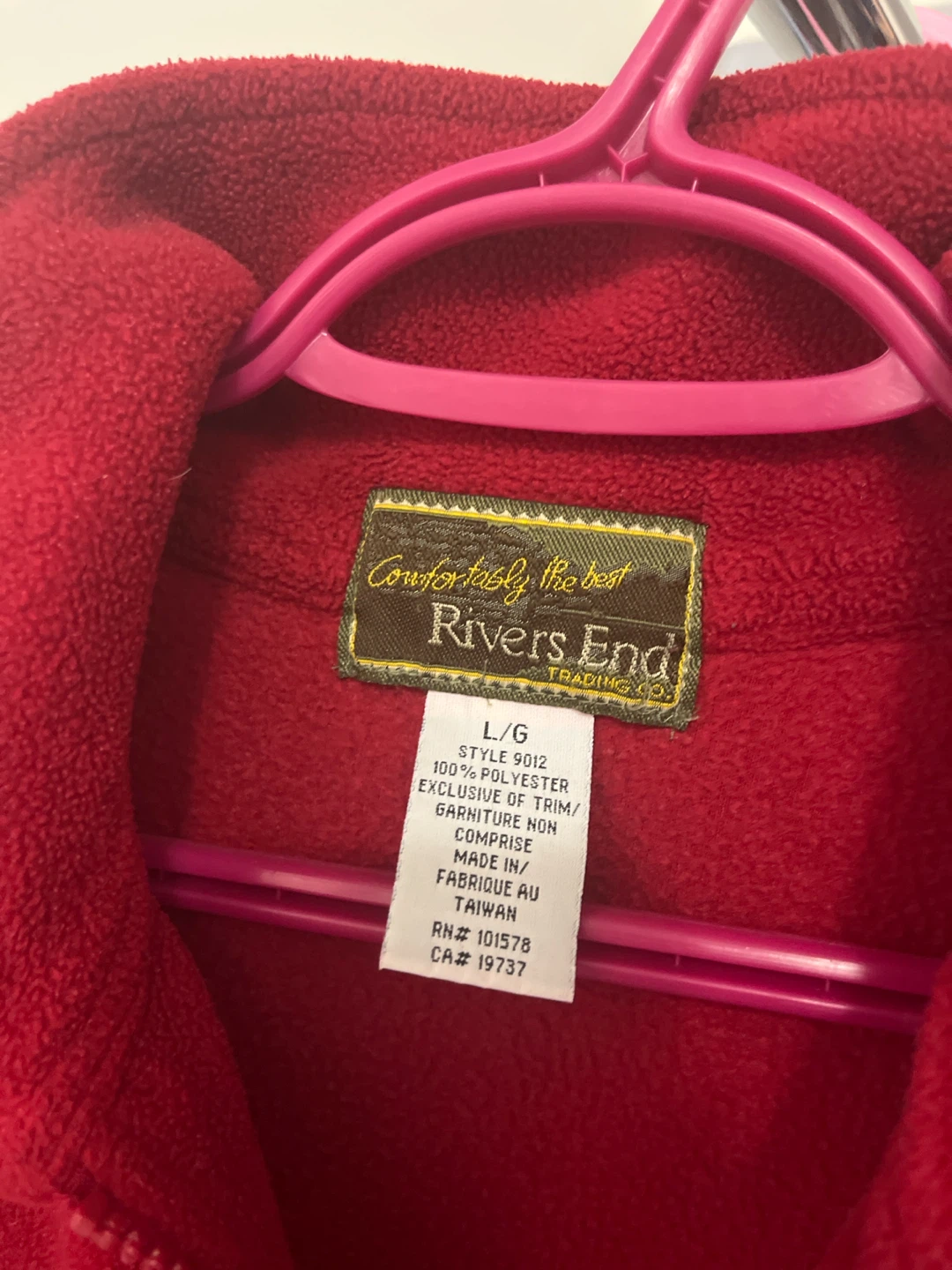 Rivers End Fleece Jacket - Red - Large - photo 2