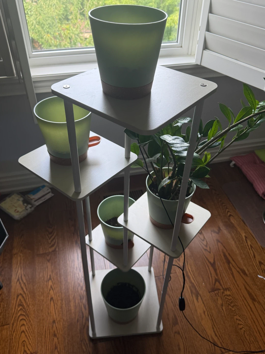 5-Tier Plant Stand + Grow Lights + ZZ Plant + 5 Pots - photo 2