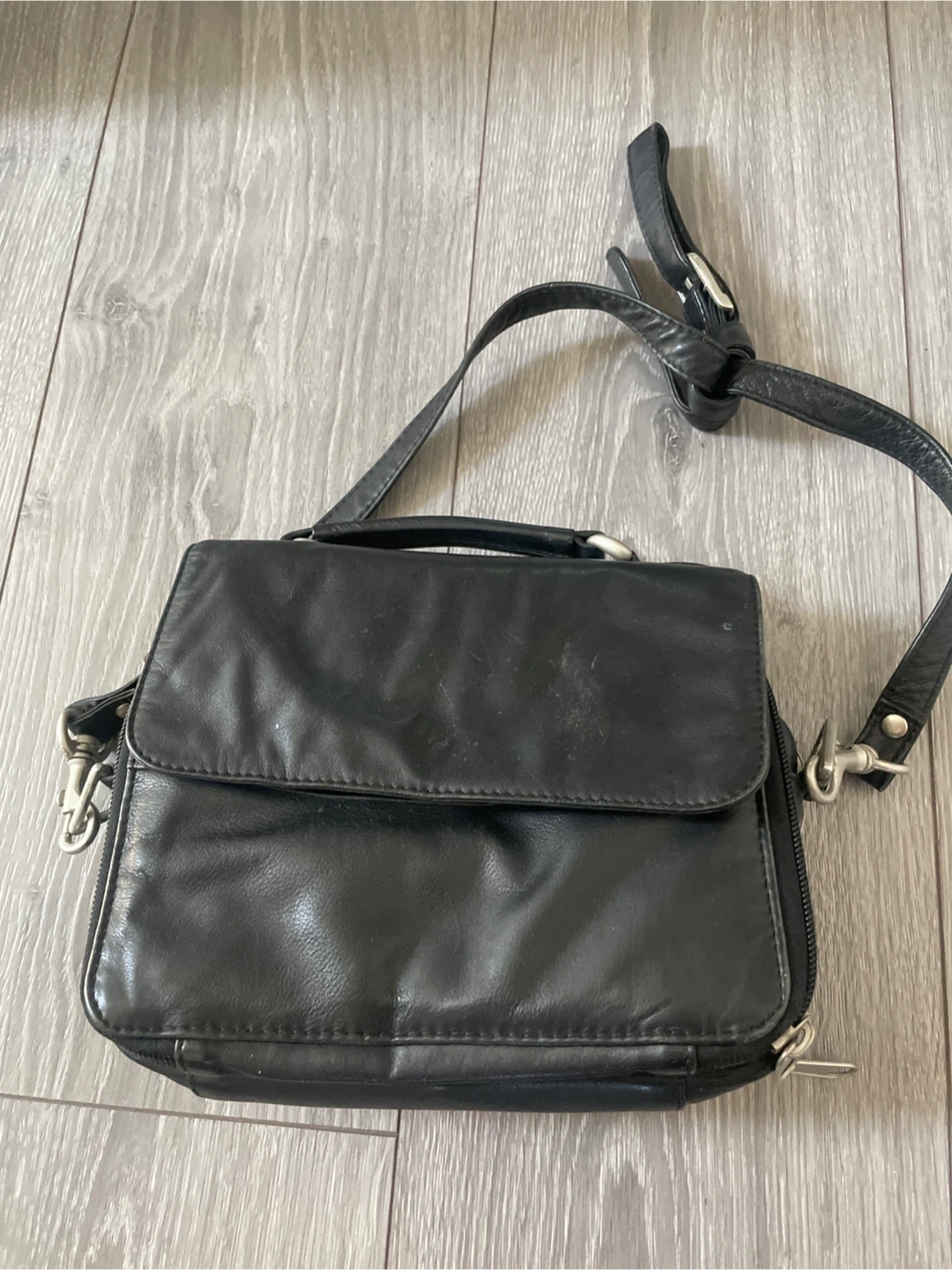 JBG Black Leather Crossbody Bag