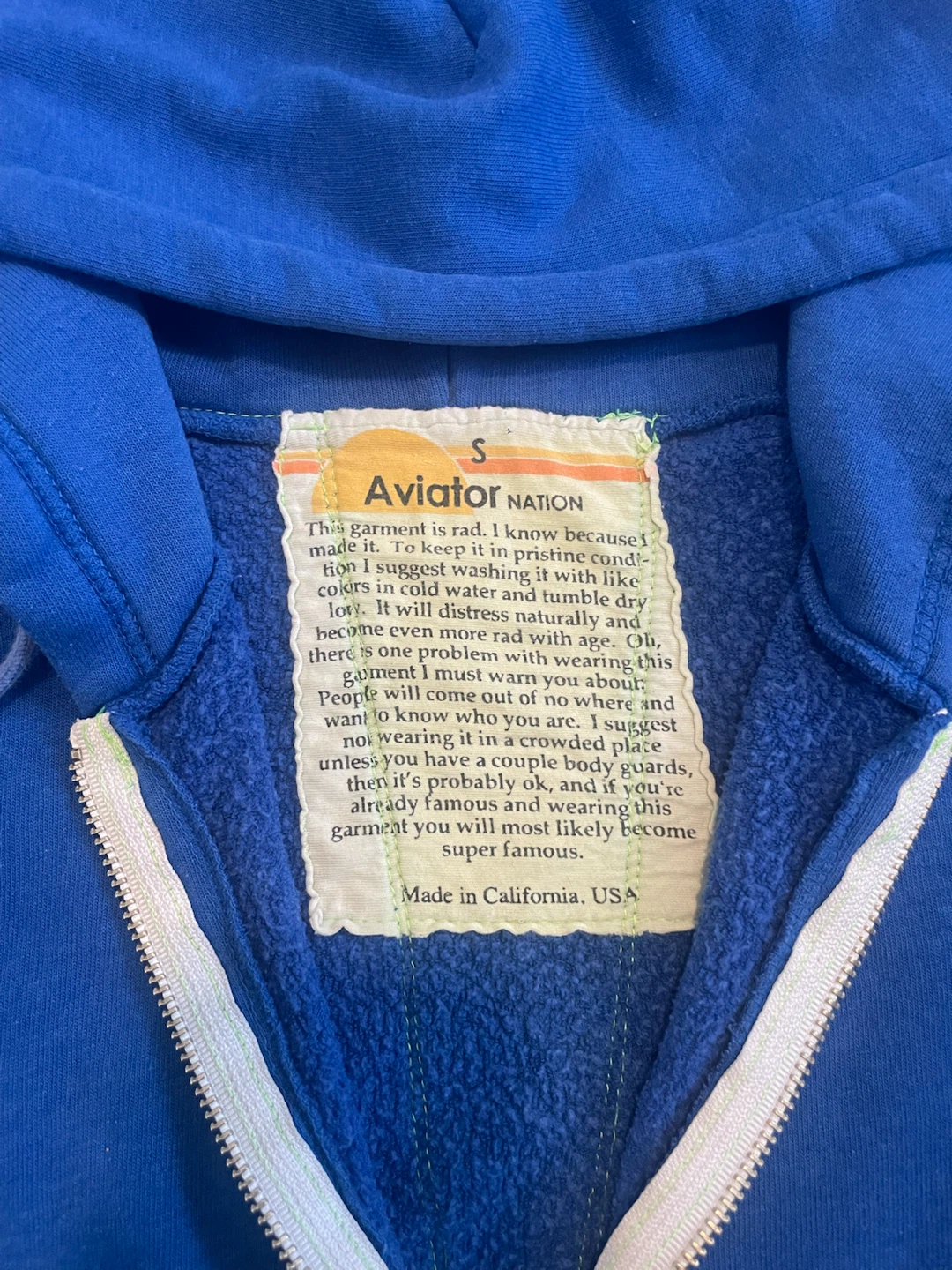 Aviator Nation Rainbow Starburst Zip Hoodie - photo 2