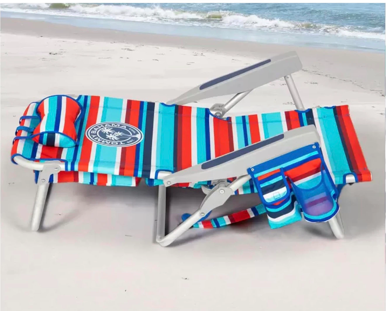 Tommy Bahama Beach Chair Model 2025. Red/Blue Stripes - photo 3