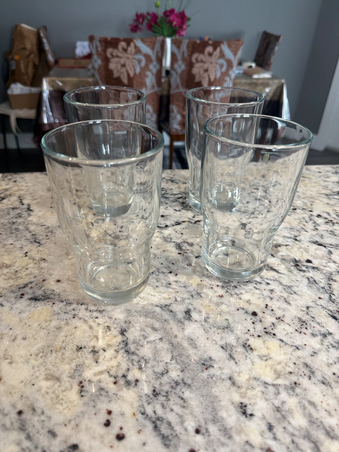Set of 4 Clear Glass Tumblers