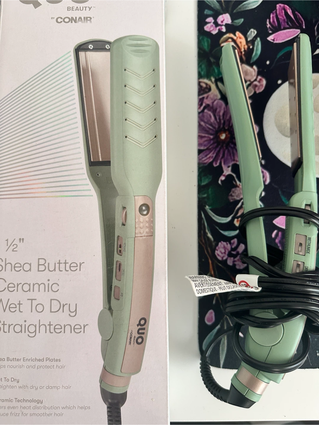Quo Beauty by Conair 1/2" Wet to Dry Straightener