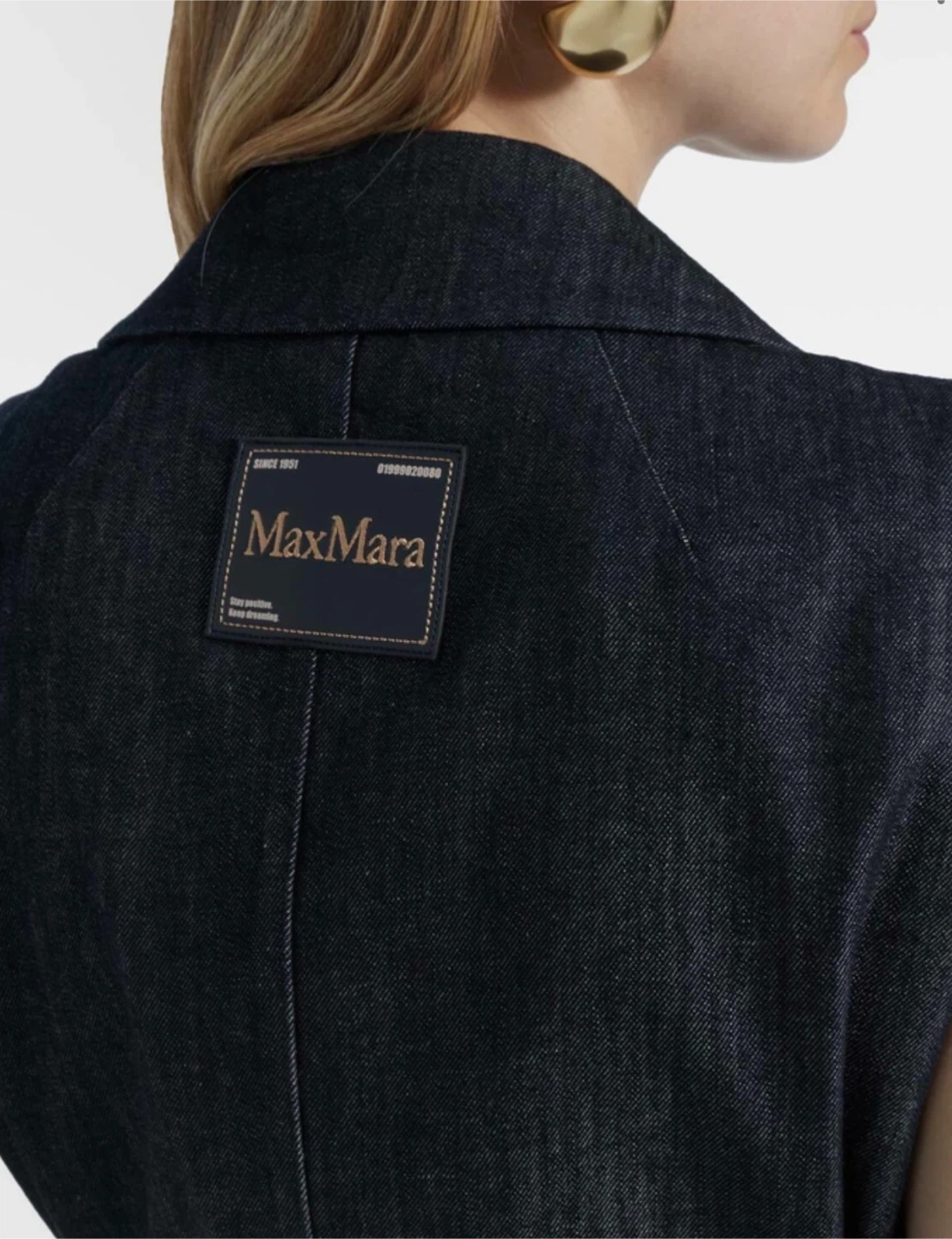 PAID $1100! NWT Max Mara Greta belted denim dress size 2 + 10! - photo 2