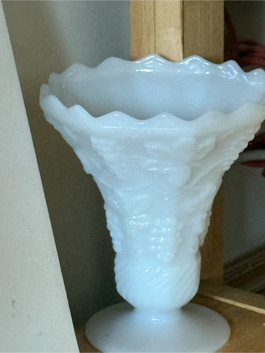 Vintage Milk Glass Grape Motif Dish Set