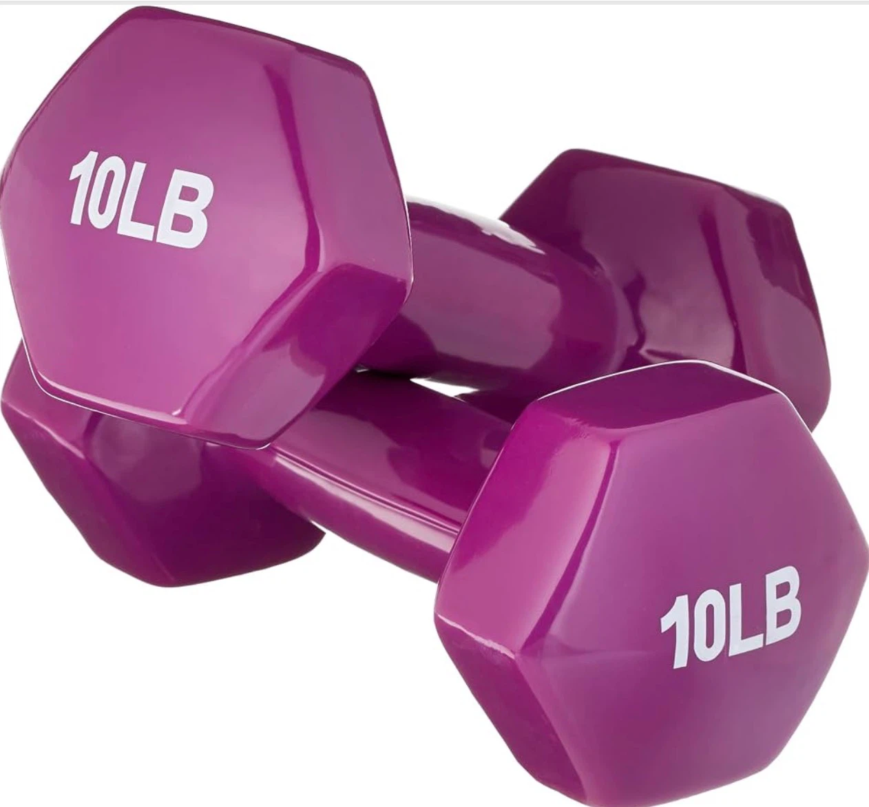 York Fitness 10lb Vinyl Dumbbells