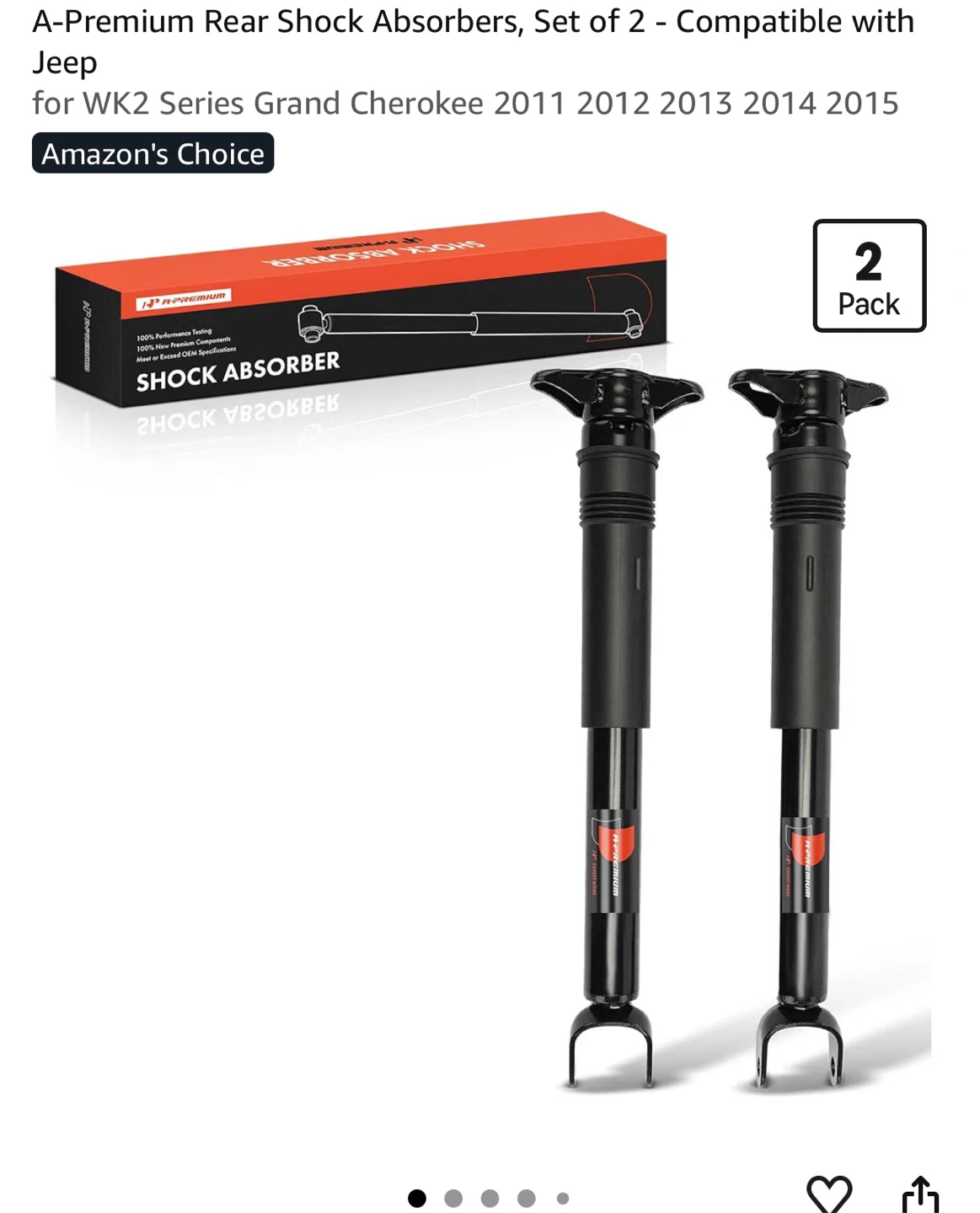 A-Premium Rear Shock Absorbers for Jeep Grand Cherokee - photo 2