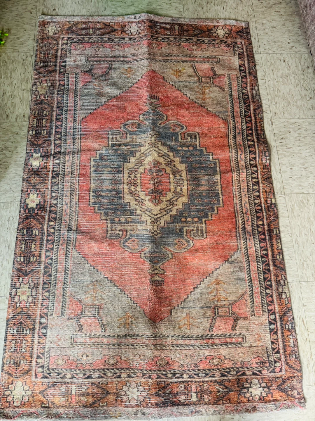 Collina Rust Machine Made Rug 3' x 5'