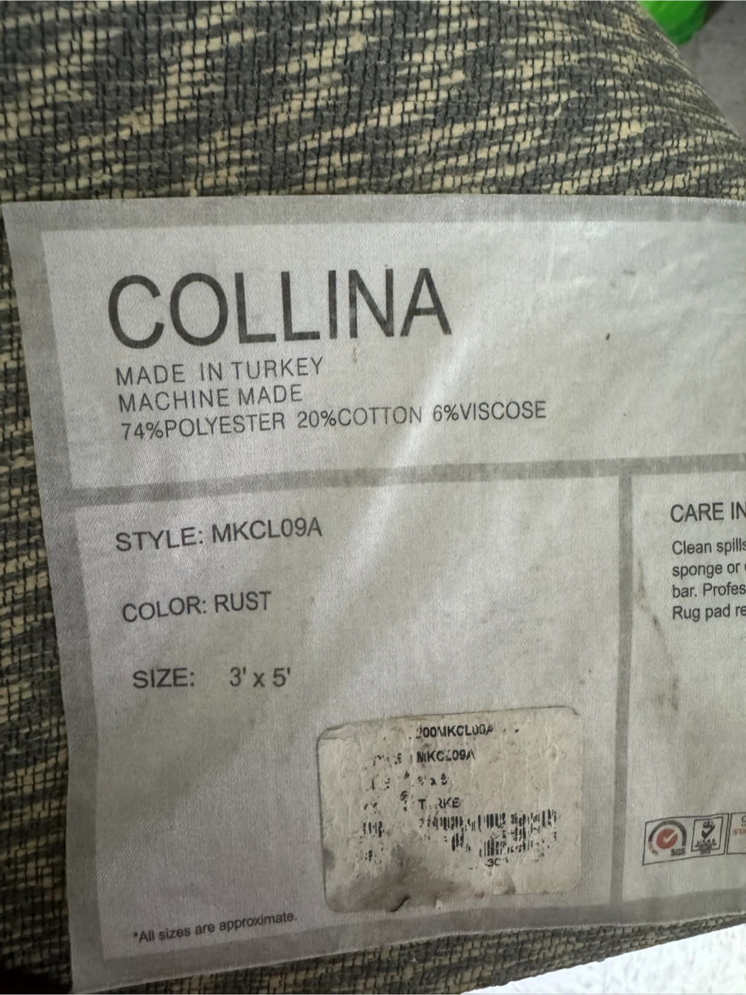 Collina Rust Machine Made Rug 3' x 5' - photo 2