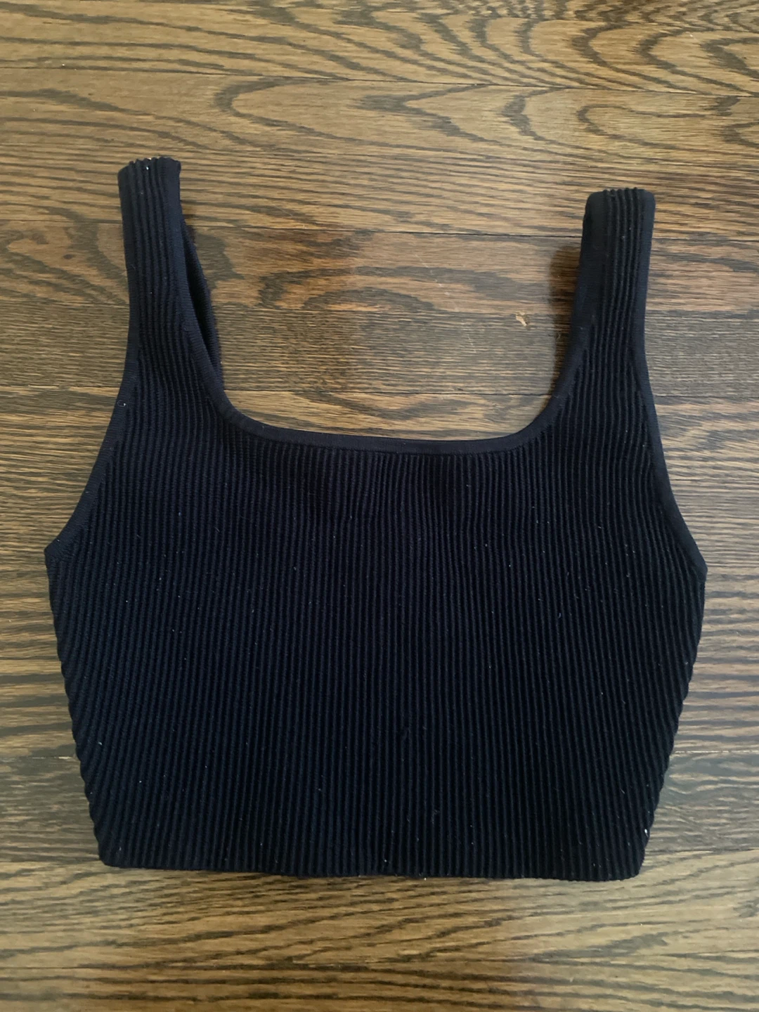 Babaton Ribbed Black Crop Top - photo 2
