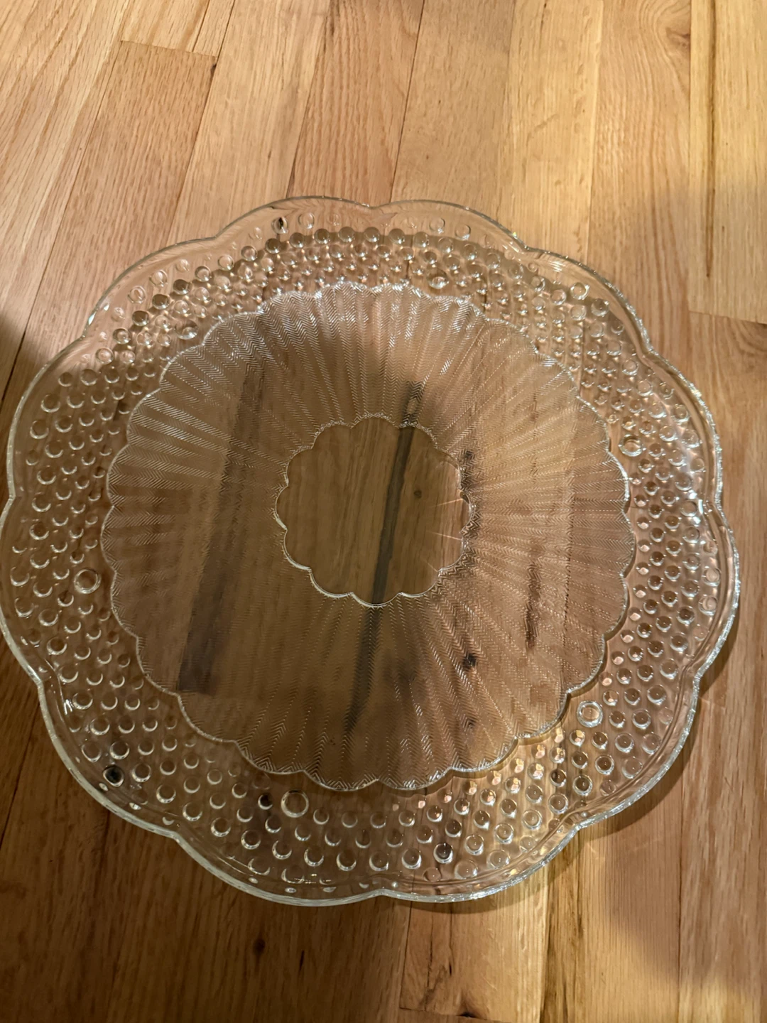 Vintage Clear Glass Serving Plate