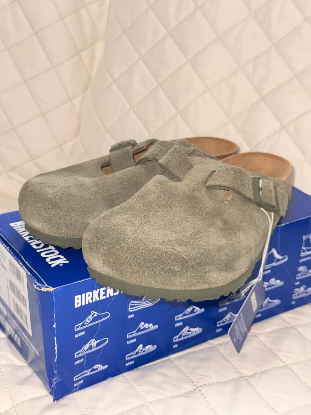 Birkenstock Boston Clogs Size 39 Thyme Suede - photo 2