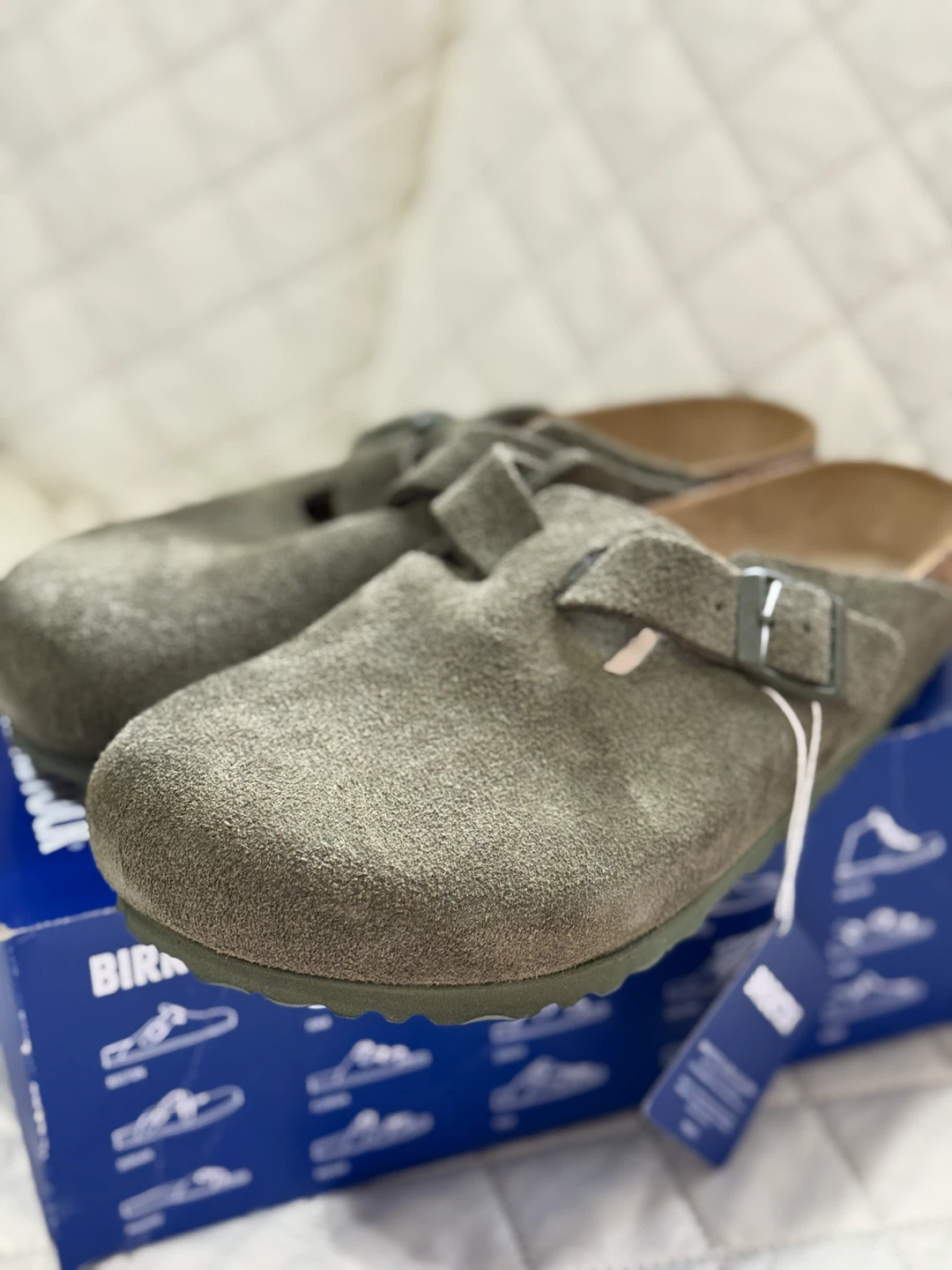 Birkenstock Boston Clogs Size 39 Thyme Suede - photo 3