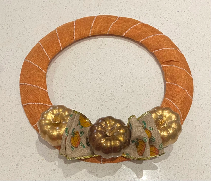 Fall Wreath with Pumpkins - photo 2