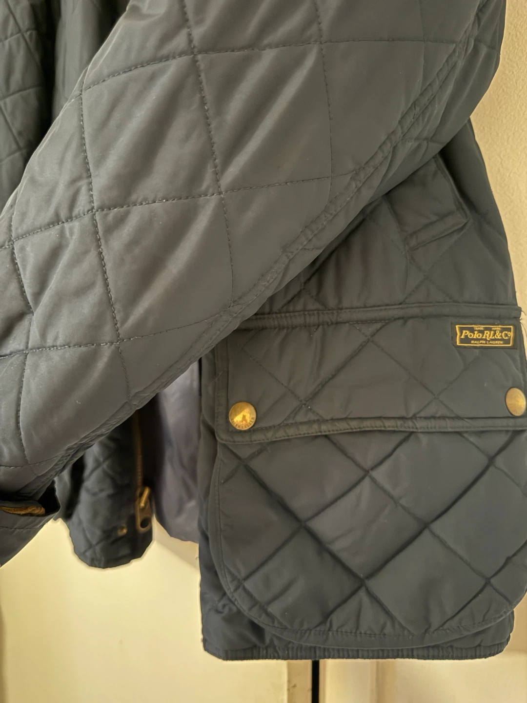 Polo Ralph Lauren Quilted Barn Jacket Navy Blue Size L - photo 3