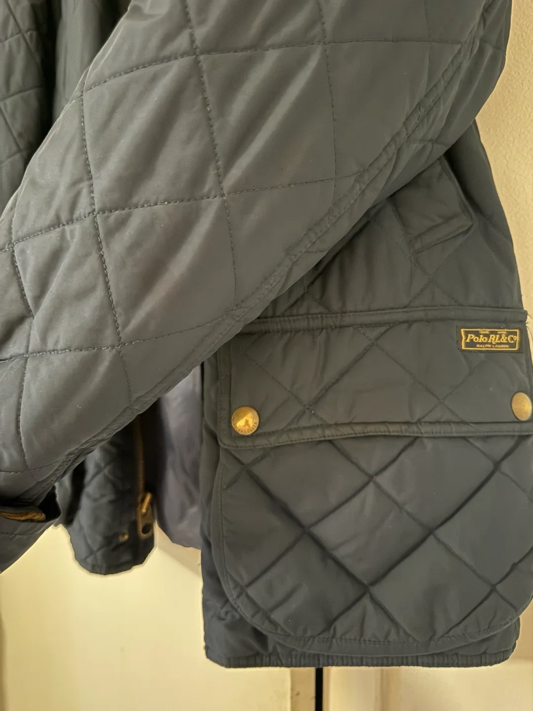 Polo Ralph Lauren Quilted Barn Jacket Navy Blue Size L - photo 3