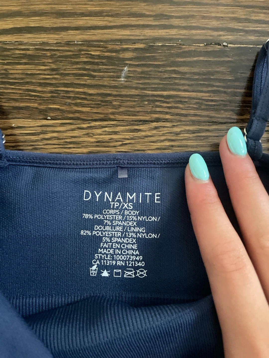 Dynamite Ribbed Bodysuit - Blue - photo 2