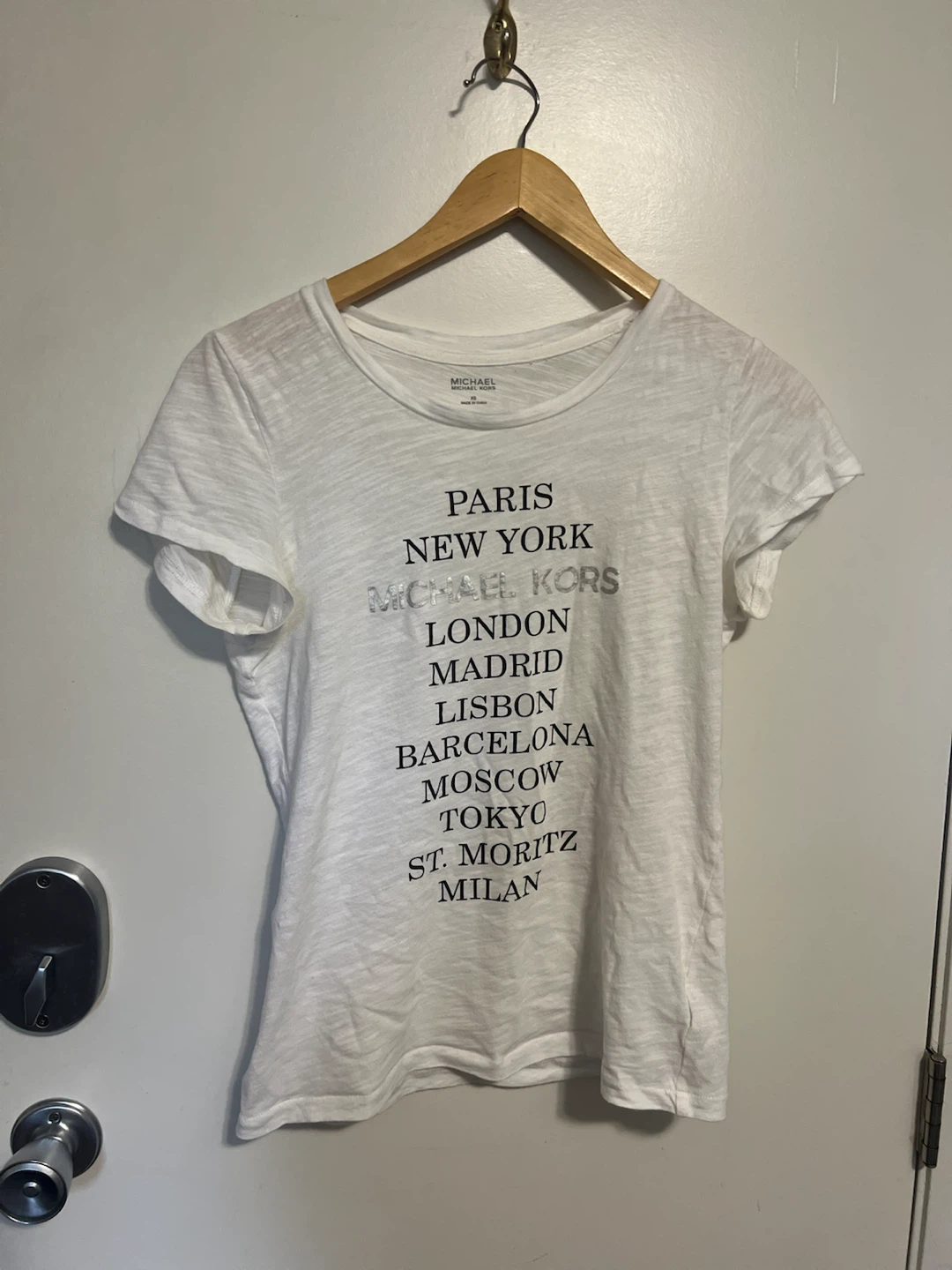 Michael Kors white graphic t-shirt