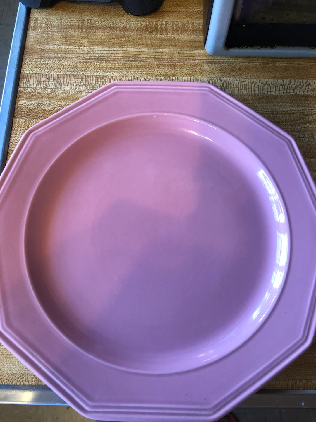 Pink Octagonal Serving Platter