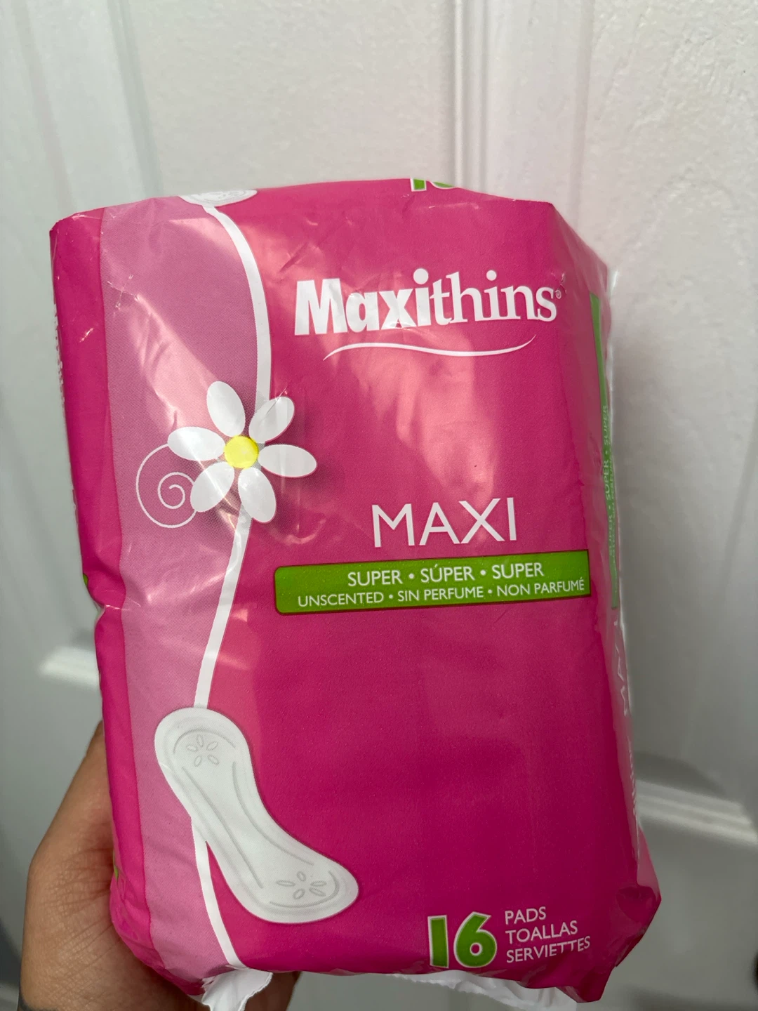 Maxithins Maxi Super Unscented Pads 16ct