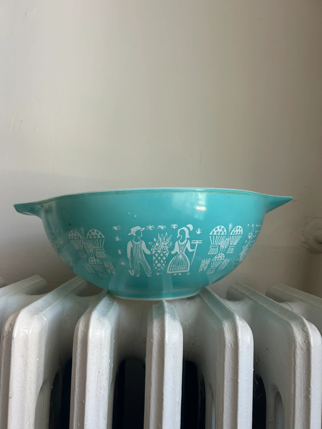 Vintage Pyrex Homestead Turquoise Mixing Bowl