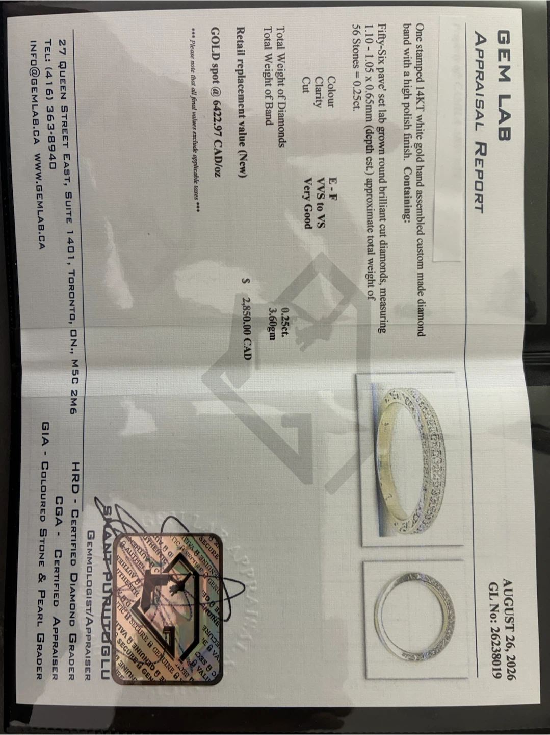 14kt White Gold Lab-Grown Diamond Bridal Set - photo 2